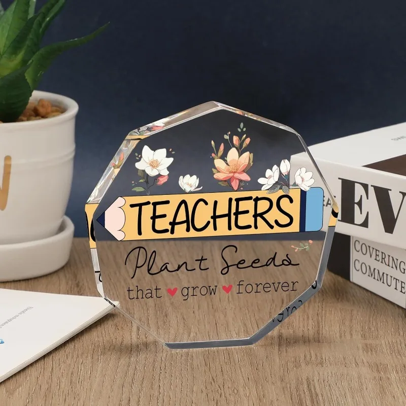 لوحة المعلم Nonagon - هدية تقدير أنيقة لمساحات المعلمين #3