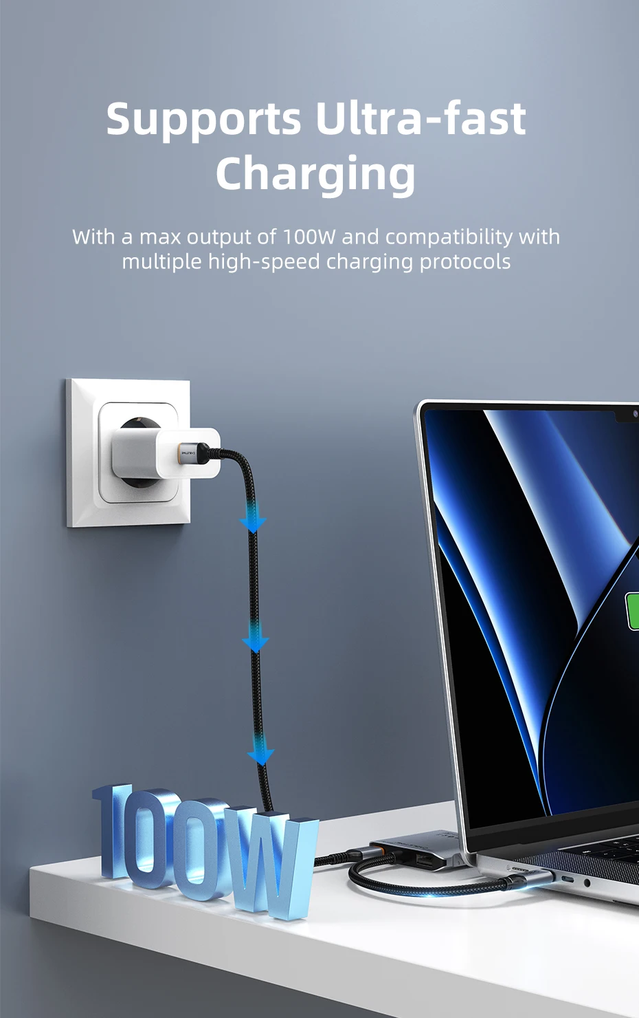 CABLETIME USB C zu HDMI Adapter MST 4K 8K Dual HDMI Monitor Konverter Dreifach Display Kompatibel mit M1/M2/M3 Windows Mac Laptop – Detail 8