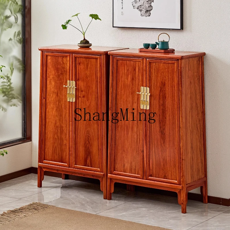 

ZYY Chinese locker rosewood storage all solid wood bookcase mahogany household entrance cabinet