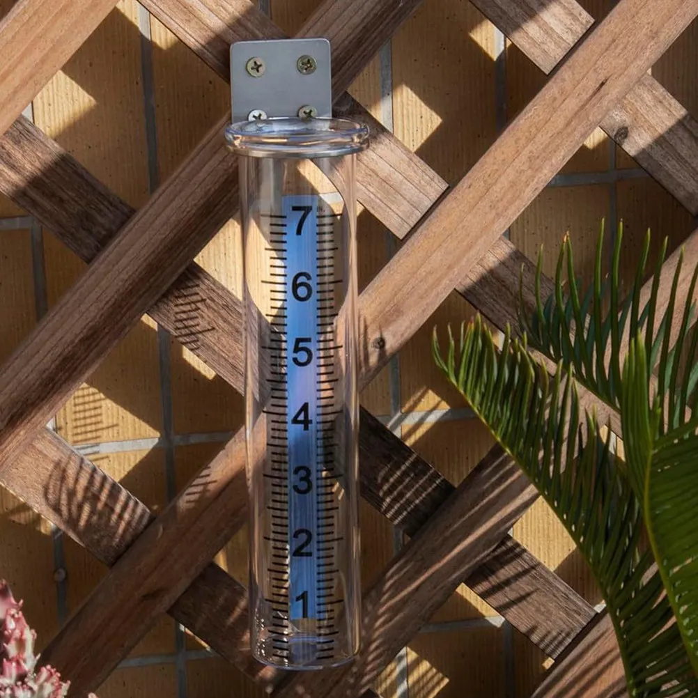 

Набор из 1 шт. прочной подставки для дождемеров из нержавеющей стали с градуированной прозрачной трубкой, точный уличный измеритель осадков, садовый дождемер