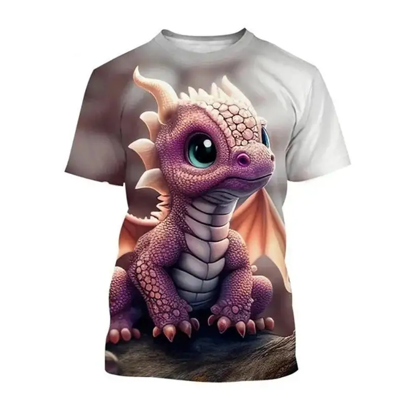 

Dragon 3D Print T Shirt for Men Hip Hop Trend Harajuku Streetwear Summer Outdoor Sports Short Sleeve Tops Loose O-neck Tee