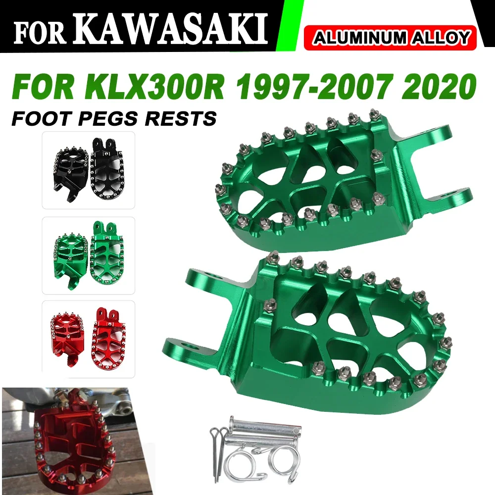 Footrest Footpegs Foot Pegs Rest Pedal For KAWASAKI KLX300R KLX 300R 1997 - 2002 2003 2004 2005 2006 2007 Motorcycle Accessories