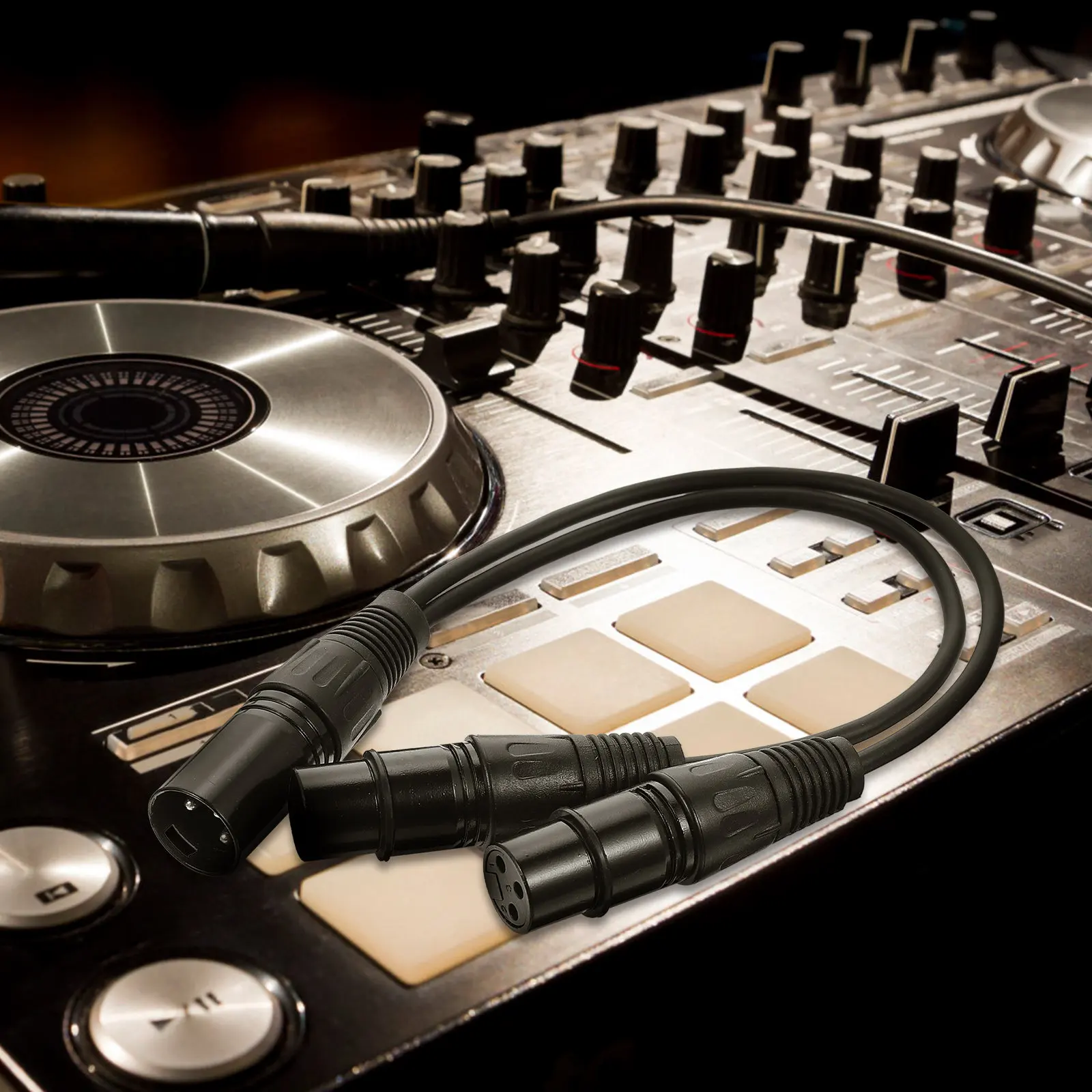 Flexible Microphone Audio Cable with Male-Female Cannon Connectors for Stage, Mic Mixer & DMX Equipment