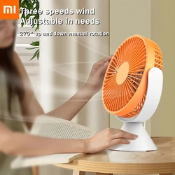 Xiaomi-Ventilateur de Table de Plafond, Refroidissement par Air, USB, Rechargeable, 4000mAh, Fonctionne sans Fil, Électrique, Portable, Été, Extérieur