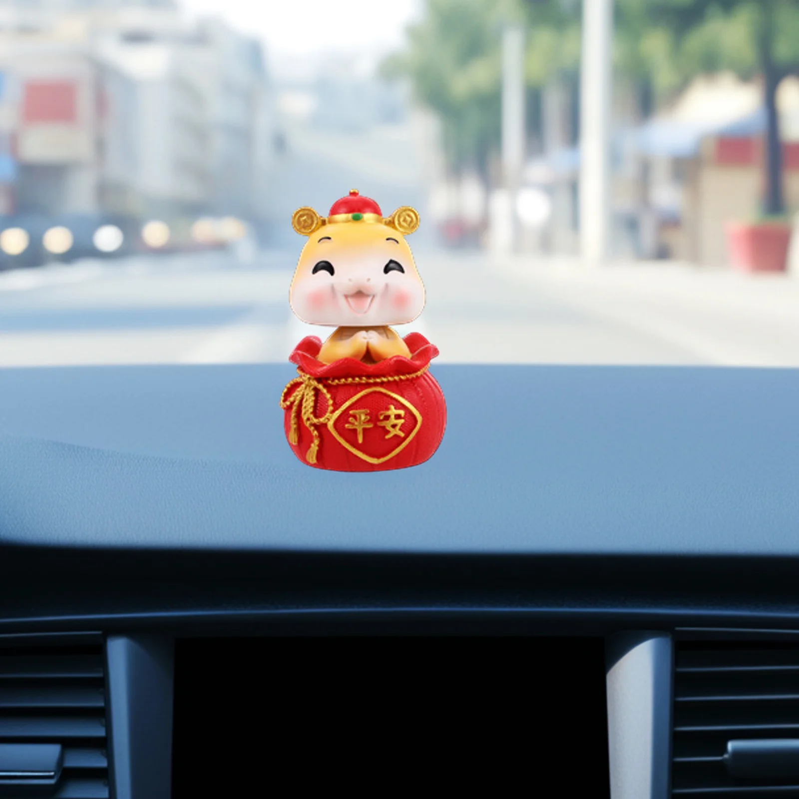 

Large Resin Cute Car Ornament Ornament Car Dashboard Decoration Mini Lucky For Lunar Cute New Year Celebration
