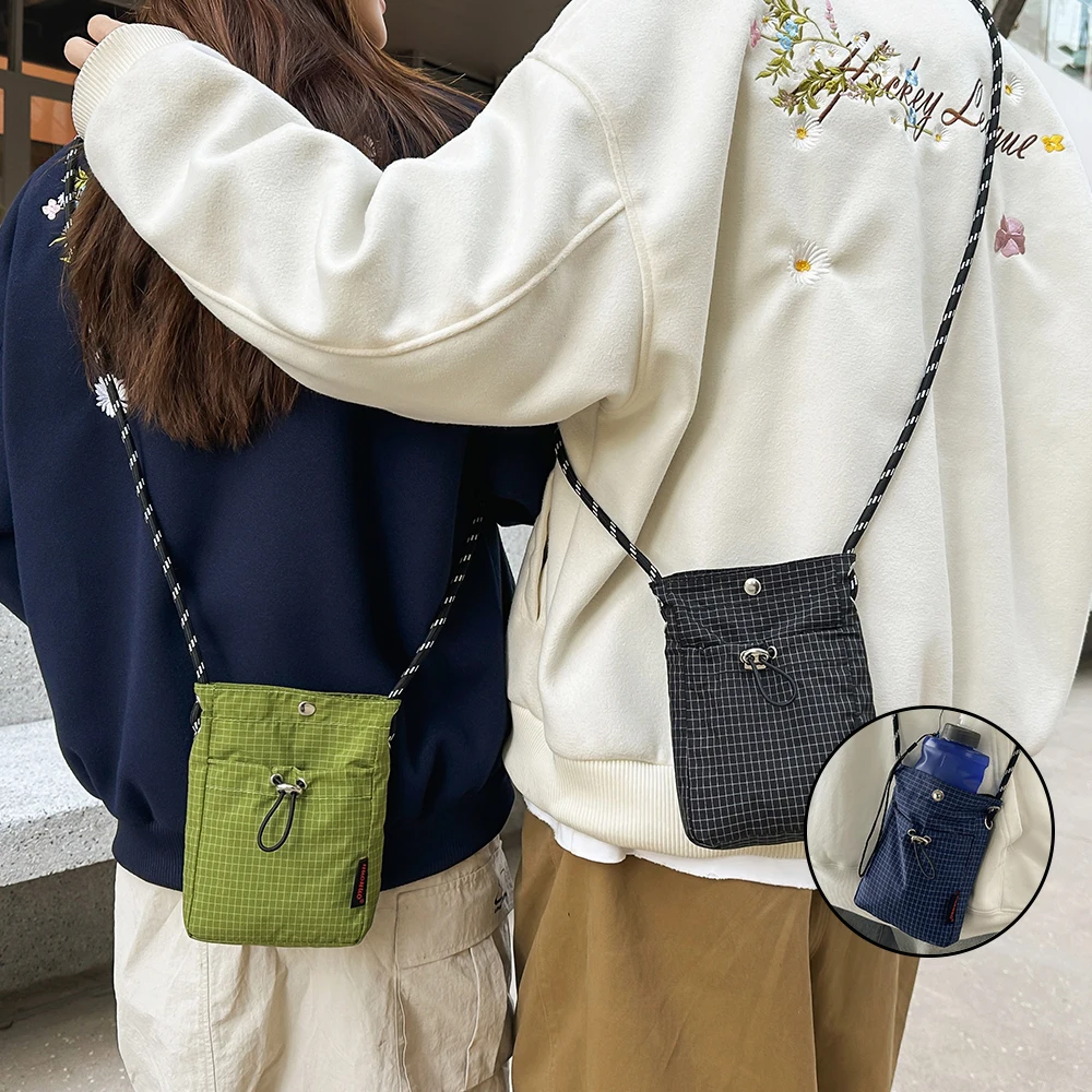 

Повседневная нейлоновая мини-сумка для пар, унисекс, универсальная сумка через плечо, сумка-ведро на одно плечо, сумка для мобильного телефона