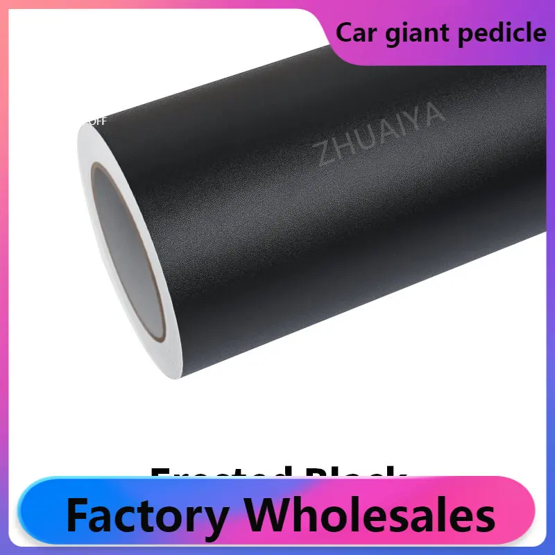 

ZHUAIYA Matte Frosted Black Vinyl Wrap film wrapping film bright 152*18m roll quality Warranty covering film voiture