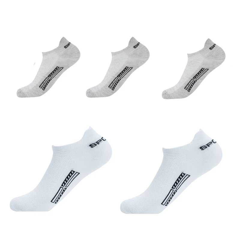 5 Pairs/Lot High Quality Men Ankle Socks Breathable Cotton Sports Mesh Casual Athletic Thin Cut Short Sokken Plus Size, image 9