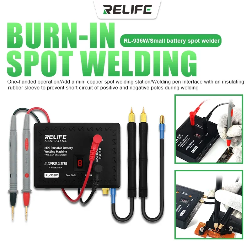 

RL-936W DIY Spot Welder Handheld Portable Spot Welding Machine With Quick Release Pen Nickel Plate 18650 Battery Spot Welder