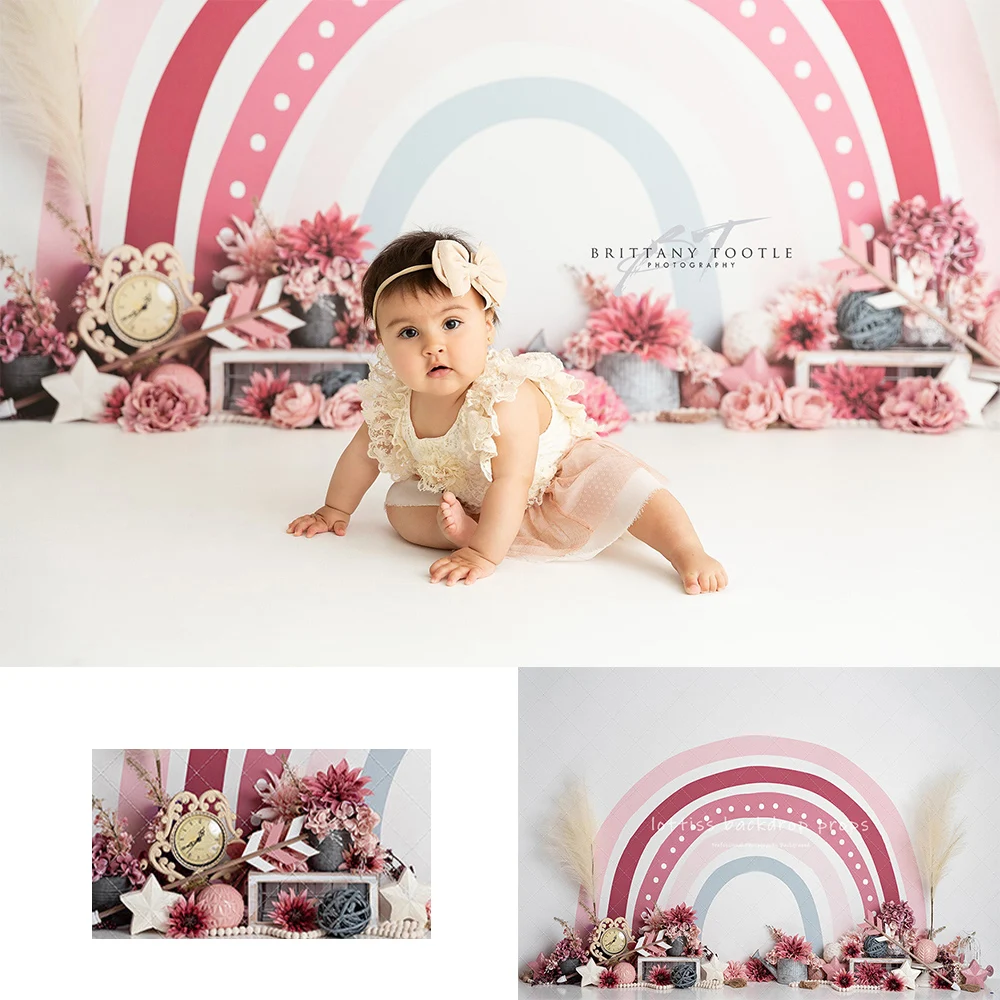 After The Rain Backdrops Kids Newborn Photography Child Birthday Cake Smash Photocall Floral Decors Backgrounds