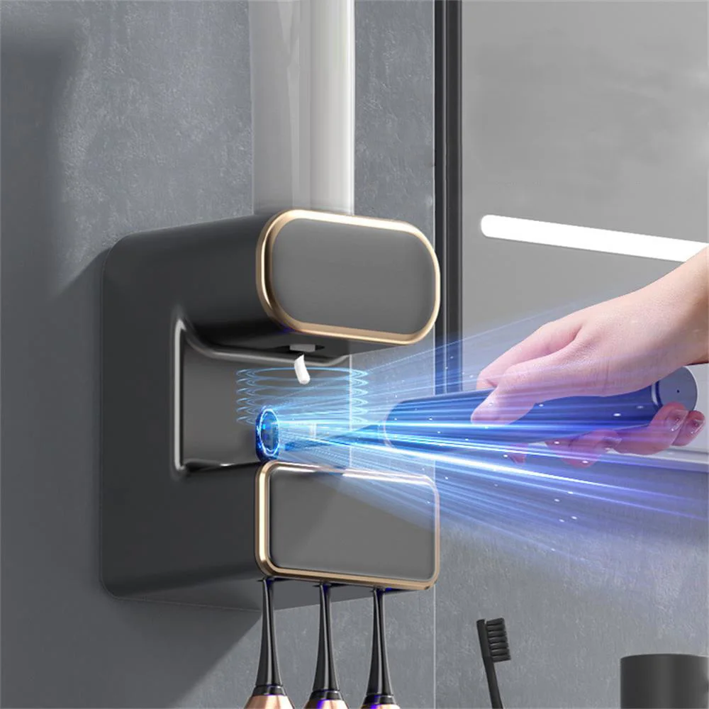 Support mural presse-dentifrice électrique capteur automatique distributeur de dentifrice 3 emplacements de dentifrice accessoires de salle de bains