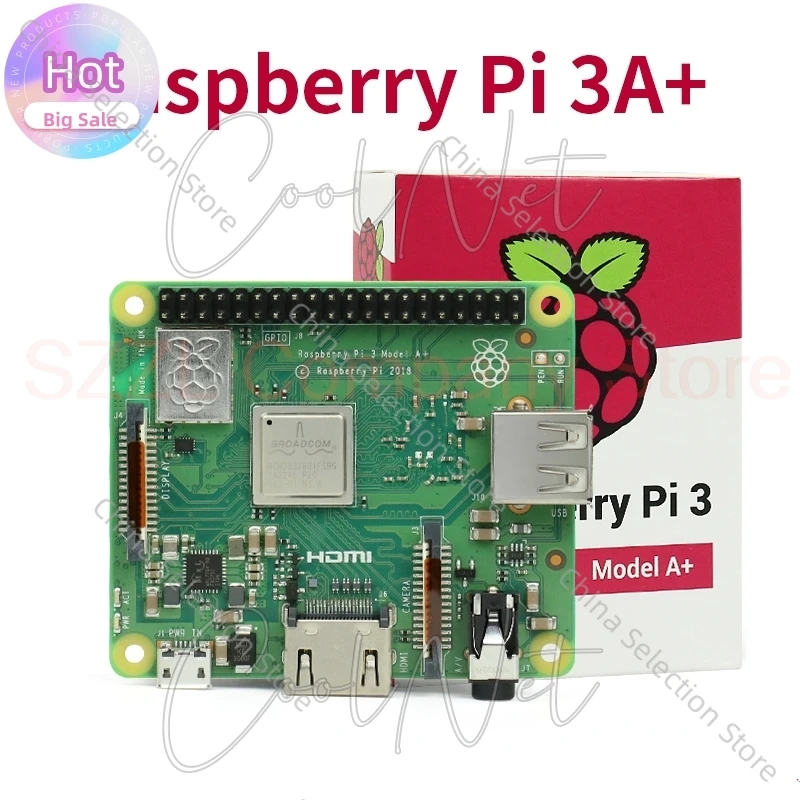 

Raspberry Pi 3 Model A+ Plus Pi 3A+ with 2.4G & 5G WiFi 4.2 Bluetooth 4 core 1.4G CPU
