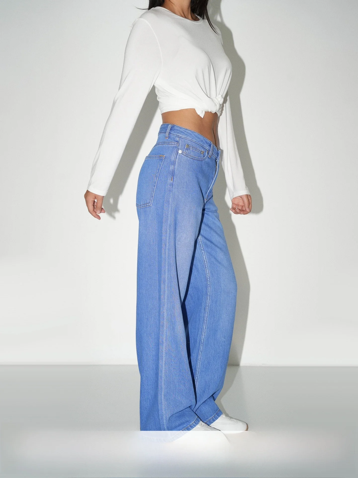 

WellD Straight Leg Cotton Blue Casual Women's Jeans Spring Summer New Fashion Loose Leggings Soft Cotton Denim Pants