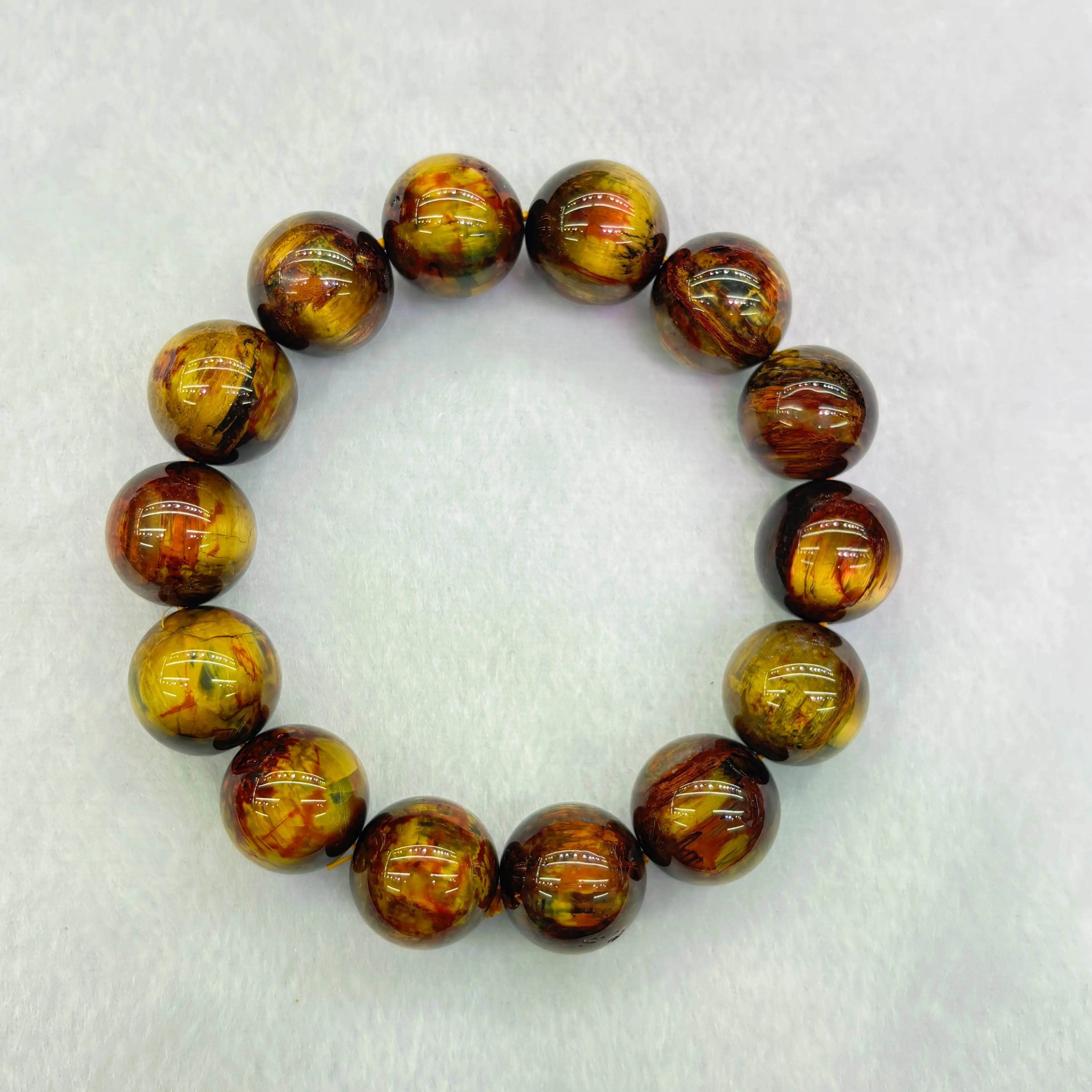 Wholesale Natural Top Namibia Phoenix Pietersite Smooth Round Bracelet Amazing Loose Beads Stone For Jewelry Making Diy Design