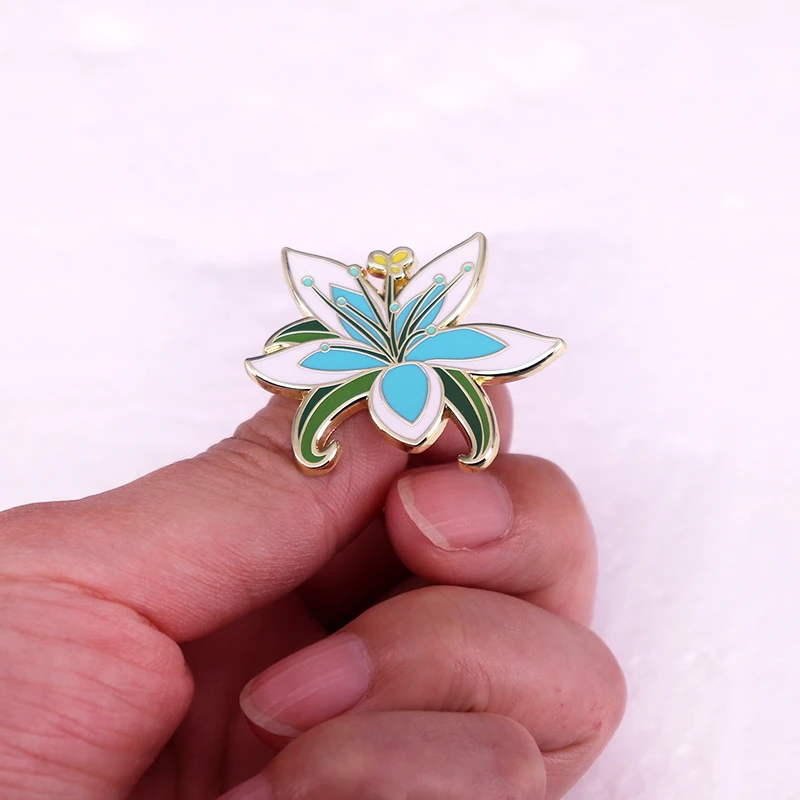 Silent Princess Enamel Pin Breath of The Wild Symbol Beautiful Flower Badge Brooch Game Jewelry Backpack Decorate