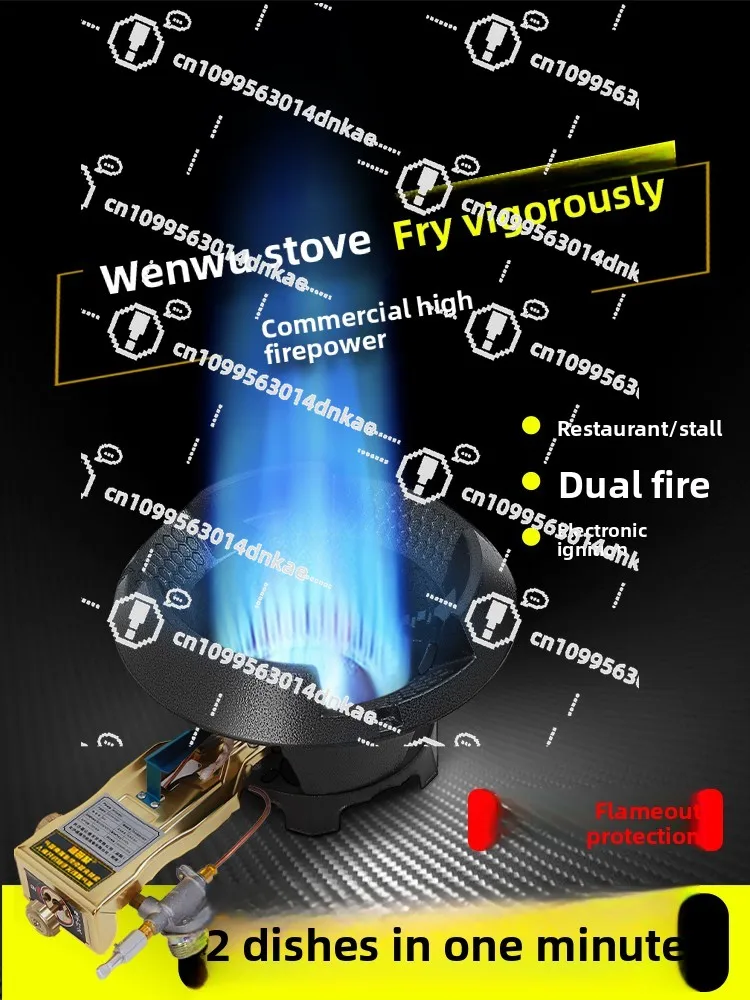 New Type of Fire Stove Commercial Single Stove Stall Wenwu Flameout Protection Gas Stove Fire Energy Saving Special for Meng