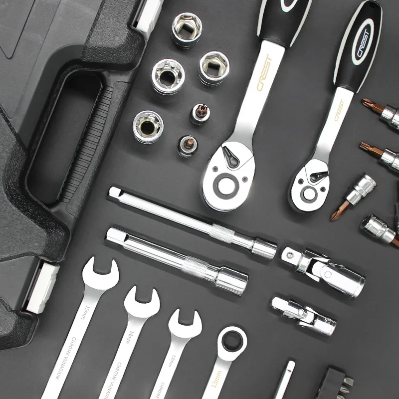 Auto Mechanic Tool Kit - Premium Ratchet Torque Wrench & Diverse Screwdriver Set - Ultra-Portable,  for Car, Bike, Mocycle