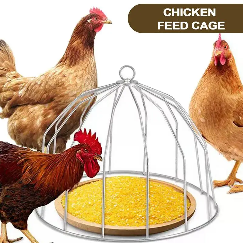 Chick Feeder For Cage Duck Feeder No Clutter Guard Chicks Feeding Tray Guard Portable Cage Chicken Feeder For Home Farm