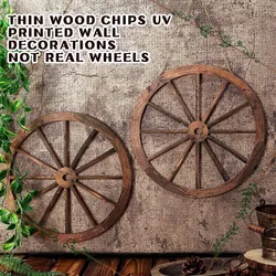 American Country Wheel Decorative Wall Hanging Nordic Ins Home Decoration Round Retro Wood Products