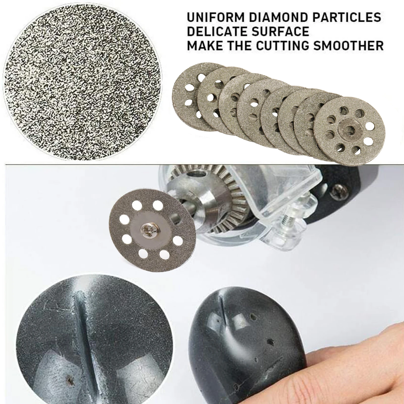 12pcs Diamond Cutting Discs 25mm Circle Cutting Off Blade Wheel with 3mm Mandrel For Dremel Rotary Tool cutting wood jade