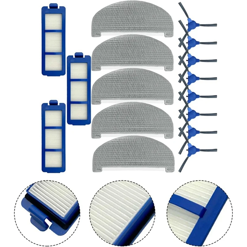 Para Eufy Robovac G40/G40 Hybrid + Robot aspirador Cepillo Lateral filtro Hepa paño de mopa accesorios de repuesto