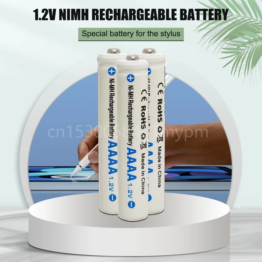 Baterias recarregáveis de 1.2v aaaa 400mah ni-mh para o estilete ativo da pena de superfície com carregador conduzido usb