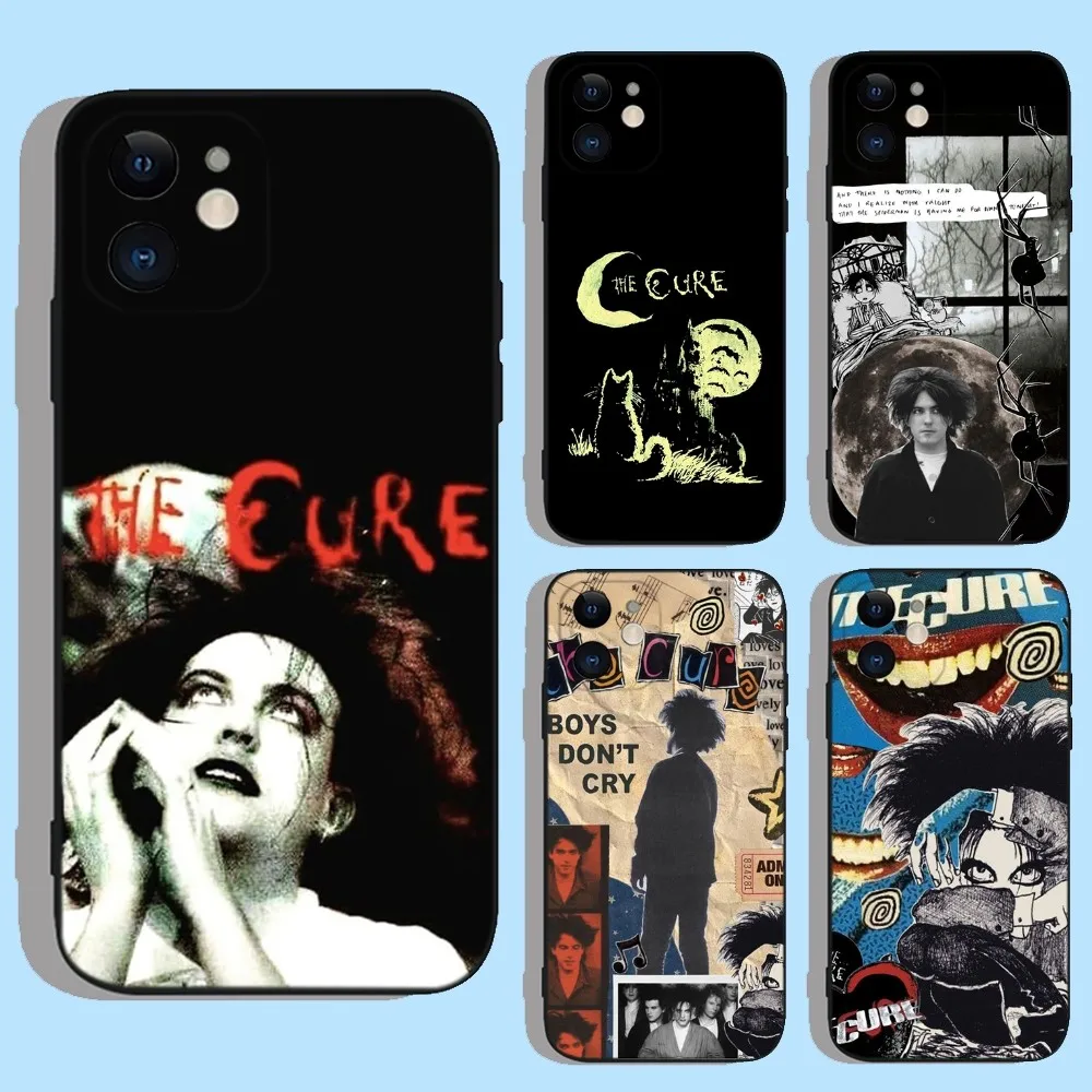 The C-CureS Robert Smith Phone Case For iPhone 16,15,14,13,12,11,XS,XR,X,8,7,Pro,Max,Plus,mini Silicone Black Cover