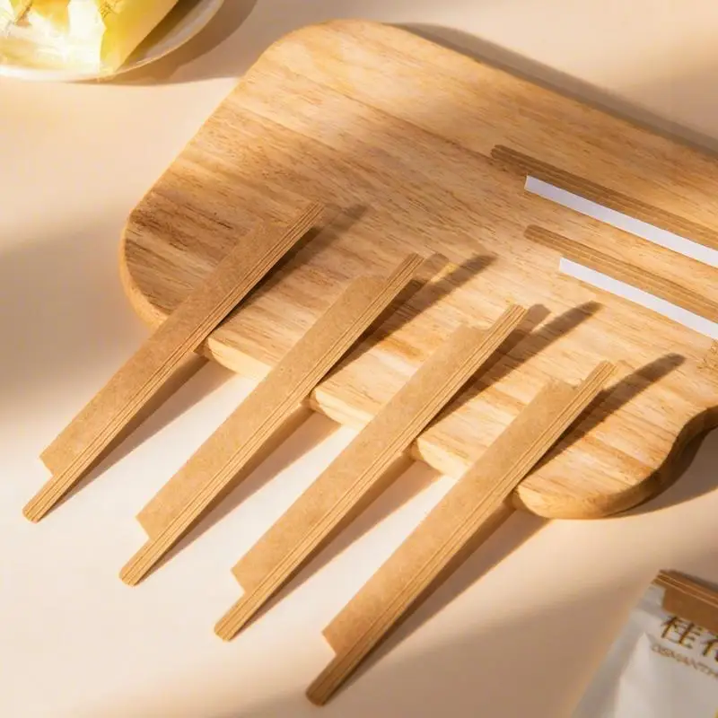 

50Pcs Reusable Kraft Paper Bag Sealing Clips: Self-Adhesive Seal Strips for Coffee, Tea & Snacks