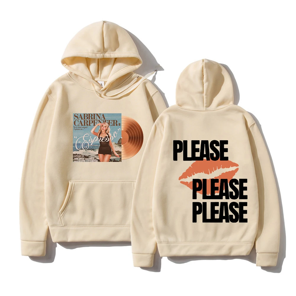 Sabrina Carpenter Hoodie Men Please Please Please Sweatshirts Letter Printing Hoodies Fleece Pullovers Fashion Unisex Streetwear