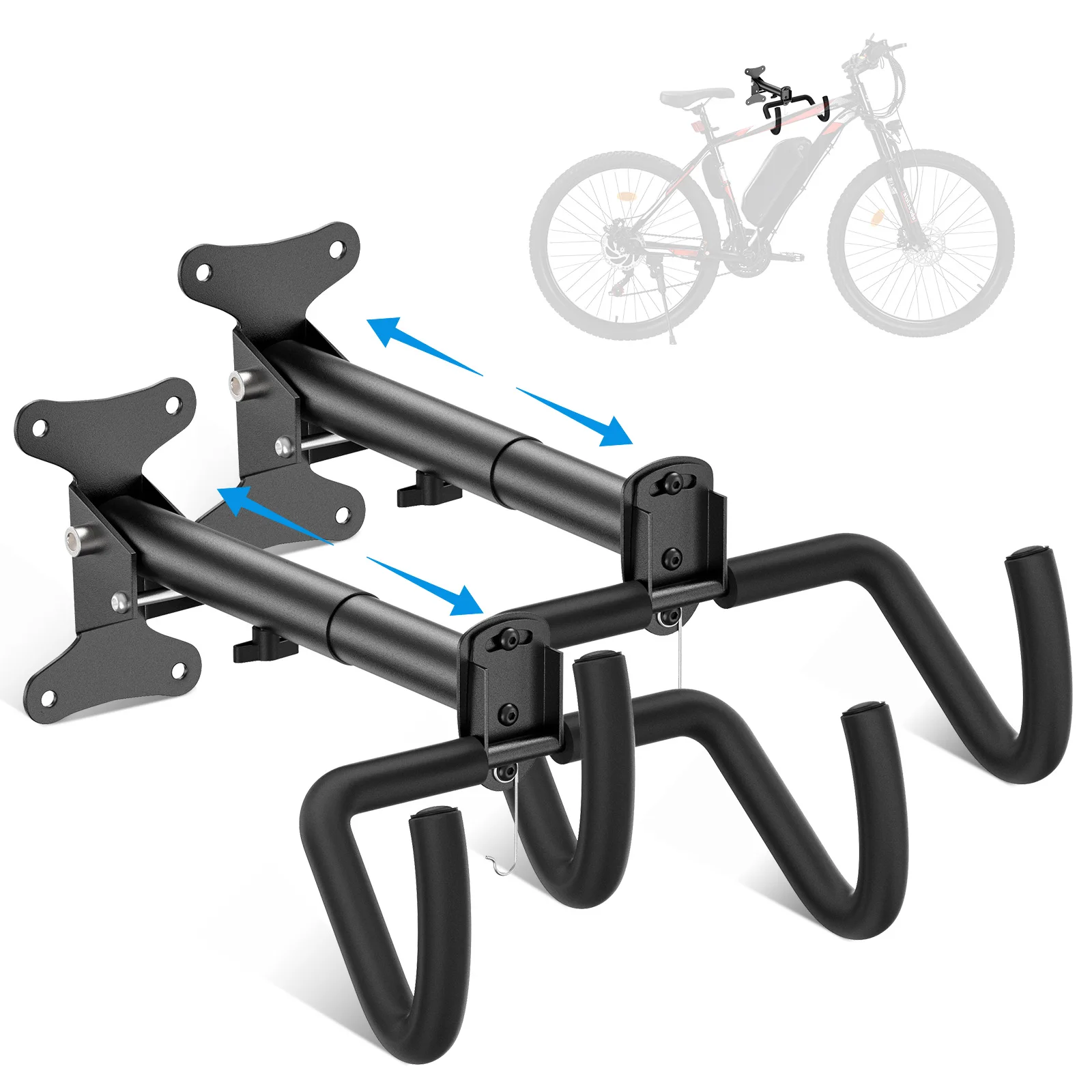 Bike Wall Hanger Bike Rack Wall Hook Holds Up To 55.1 Lbs Bike Wall Mount Foldable Wall Mount Bike Hanger for Home Space Saving