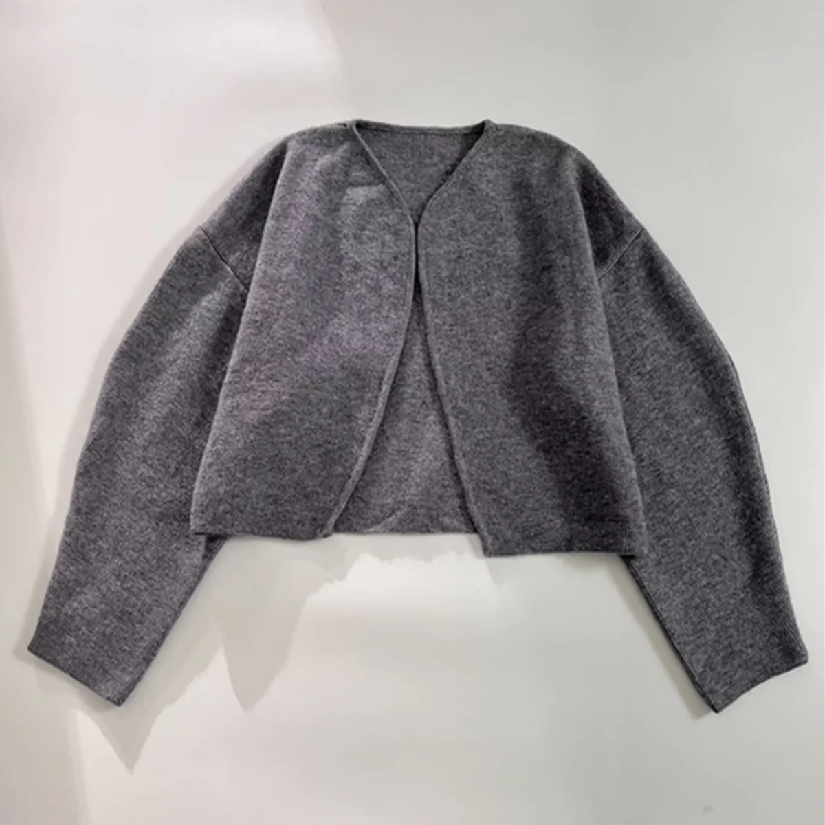 

Jenny&Dave Spring Woman Clothing Minimalist And Elegant Gray Women's Sweater Knitwear Woman Clothes Cardigan Knitted Jacket Tops