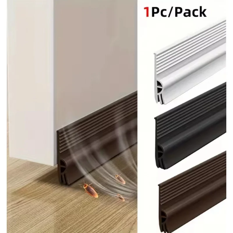 1m Door Bottom Sealing Strip Self-adhesive Sound Insulation Anti-theft Door Waterproof Home Decoration Gap Baffle
