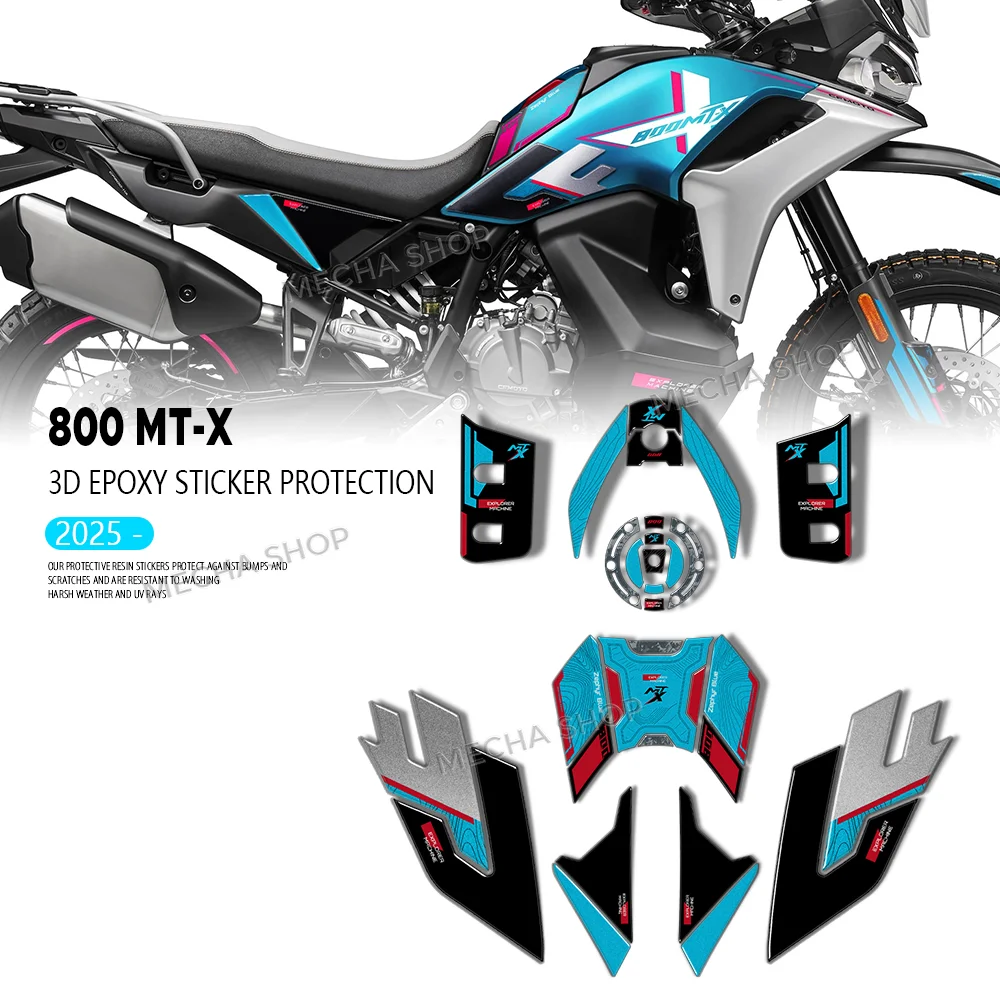 

800MTX 3D Resin Fuel Tank Pad Sticker Motorcycle Oil Gas Cap Tank Decal Cover Protector Waterproof For CF Moto 800 MT-X 2025-
