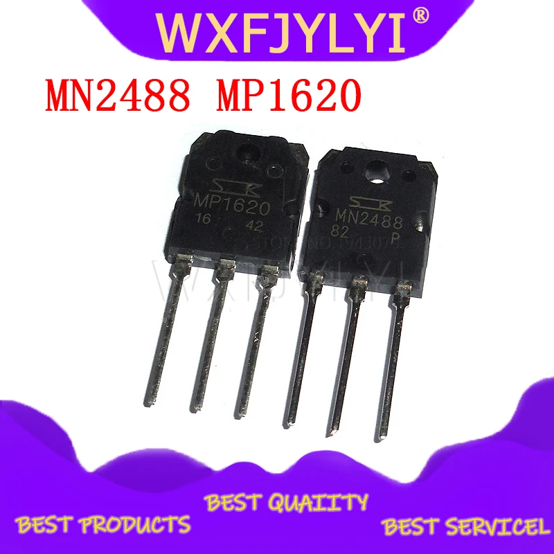 

1Pair/2pcs MP1620 MN2488 1PCS+MP1620 + 1PCS+MN2488 TO-3P Audio power amplifier IC pairing tube