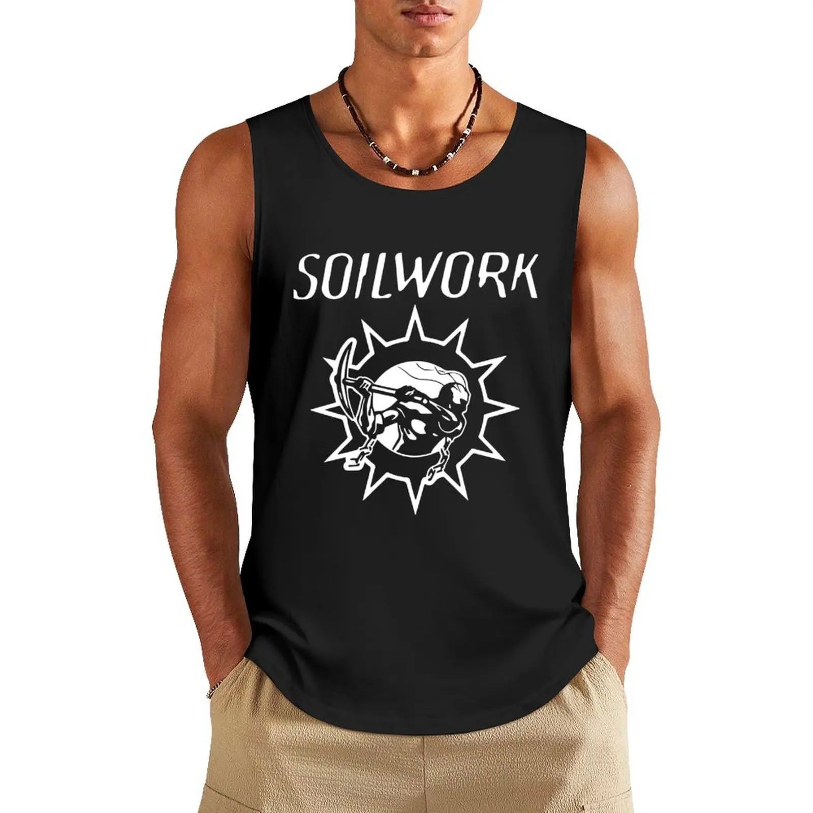 

Soilwork band logo Tank Top sleeveless man shirts gym men anime t-shirts