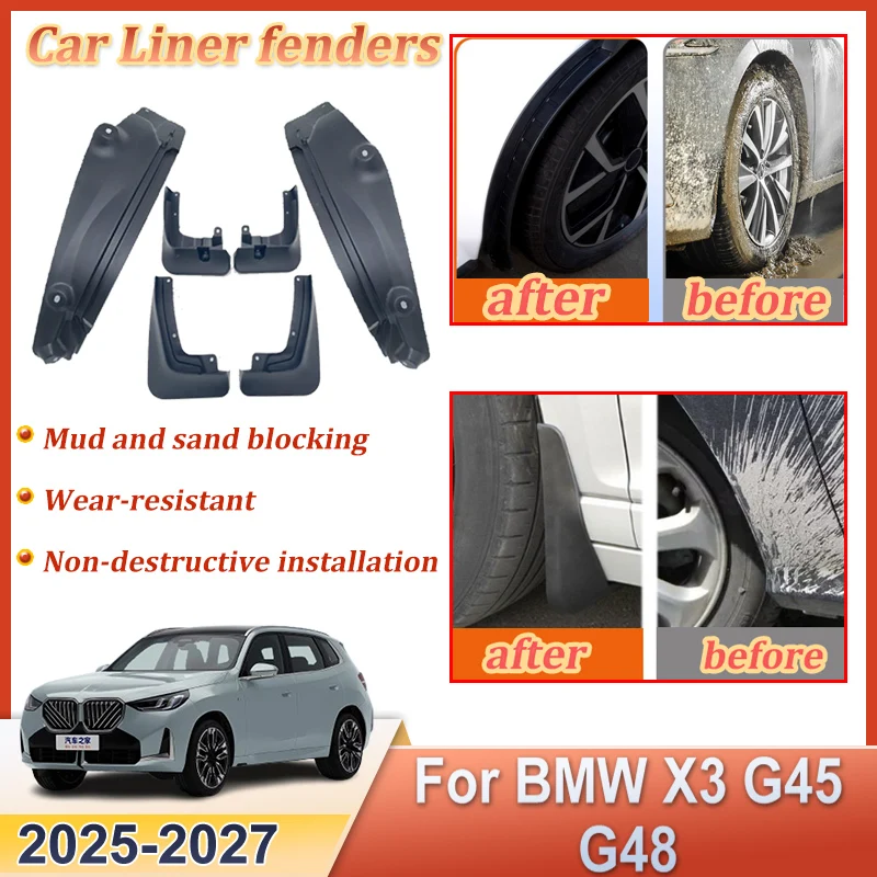 garde-boue-de-voiture-pour-bmw-x3-g45-g48-accessoires-2026-2025-–-2027-garde-boue-de-style-garde-boue-de-roue-kits-de-protection-automobile