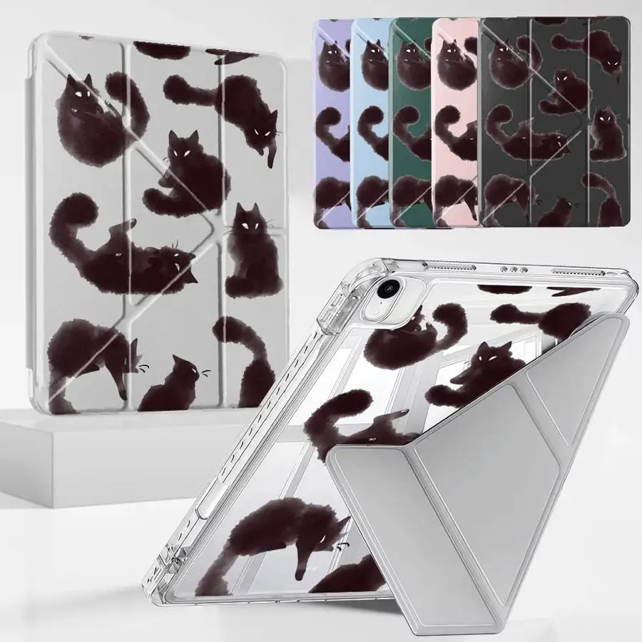 Holder Cover Tablet Case For iPad Air 4 5 M3 M2 M4 11inch Mini 6 7 Pro 11th 10th 9th 8th 7th 12.9inch Pro 2025 Y-Fold Cartoon