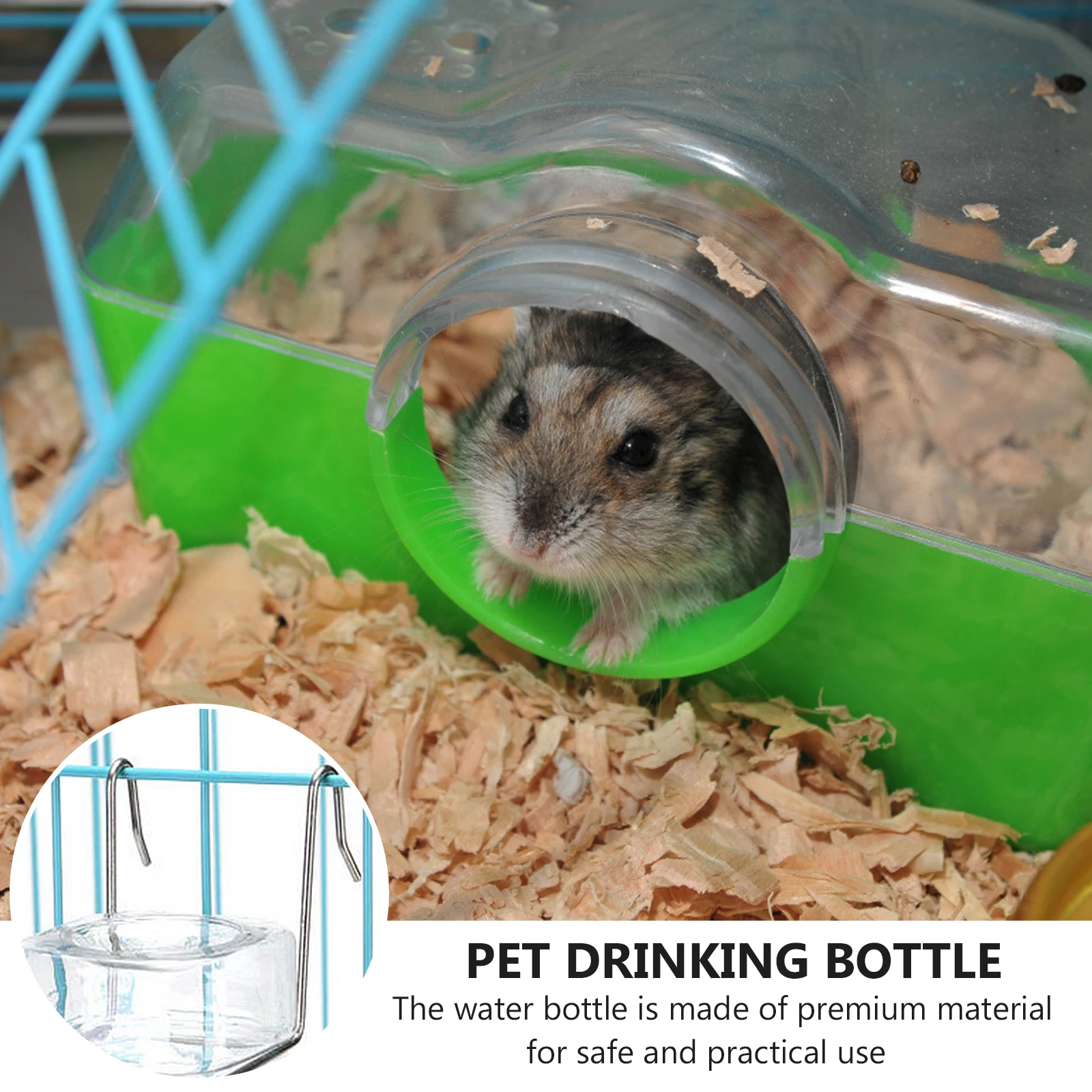 

2pcs Pet Water Fountain for Rabbit Cage Durable Leak-Proof Drinking Bottle Bunnies Guinea Pigs Auto Feeder Supplies Easy Clean