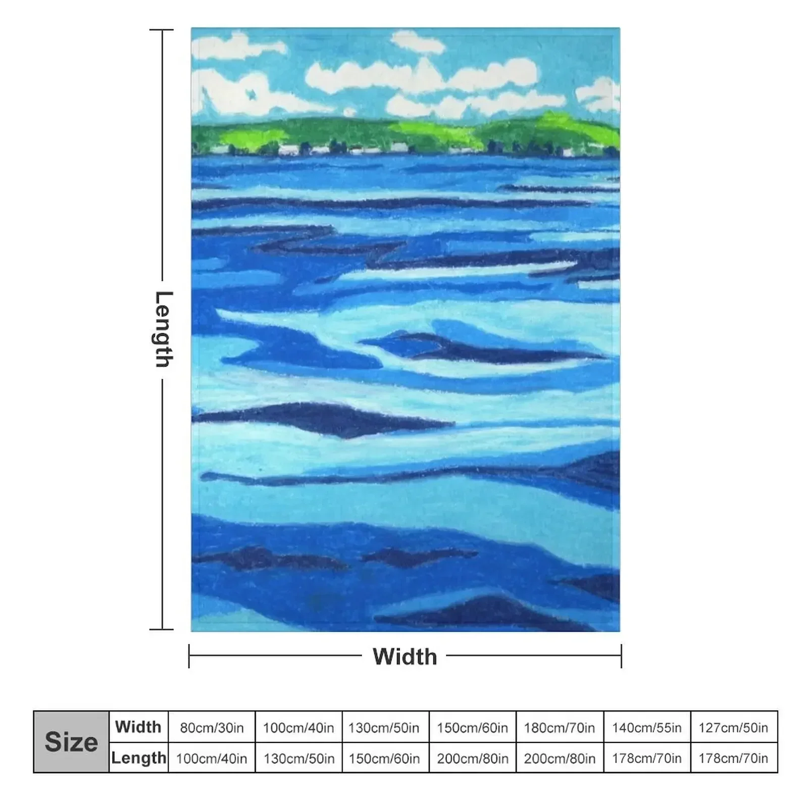 Across the Waters at Seneca Throw Blanket Giant Sofa Cute Plaid Bed blankets and throws Retros Bed covers Blankets