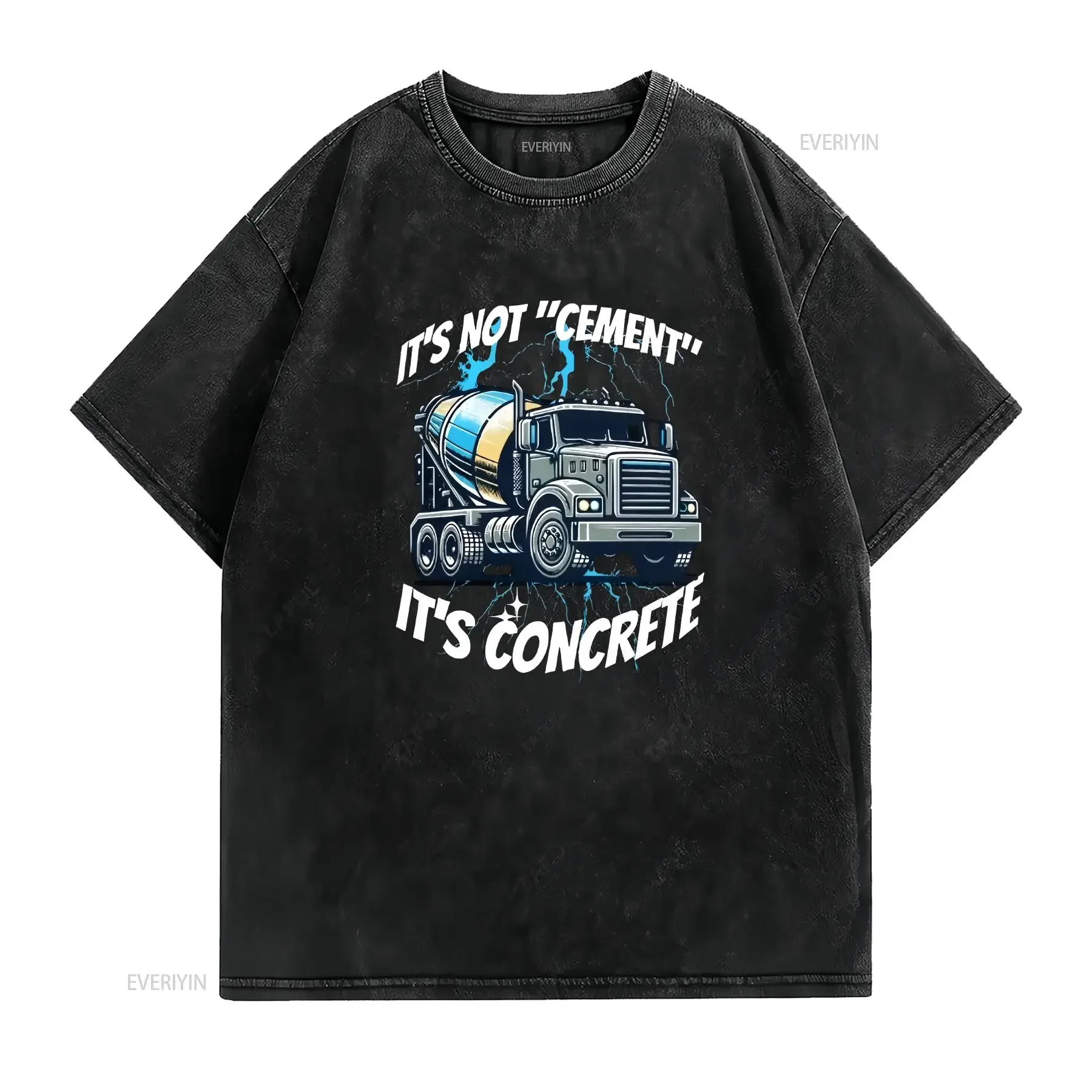 Civil Engineer Concrete Mixer T Shirt It's Not Cement  vintage Washed Soft Top For Everyday Wear Comfortable Slightly Stretched