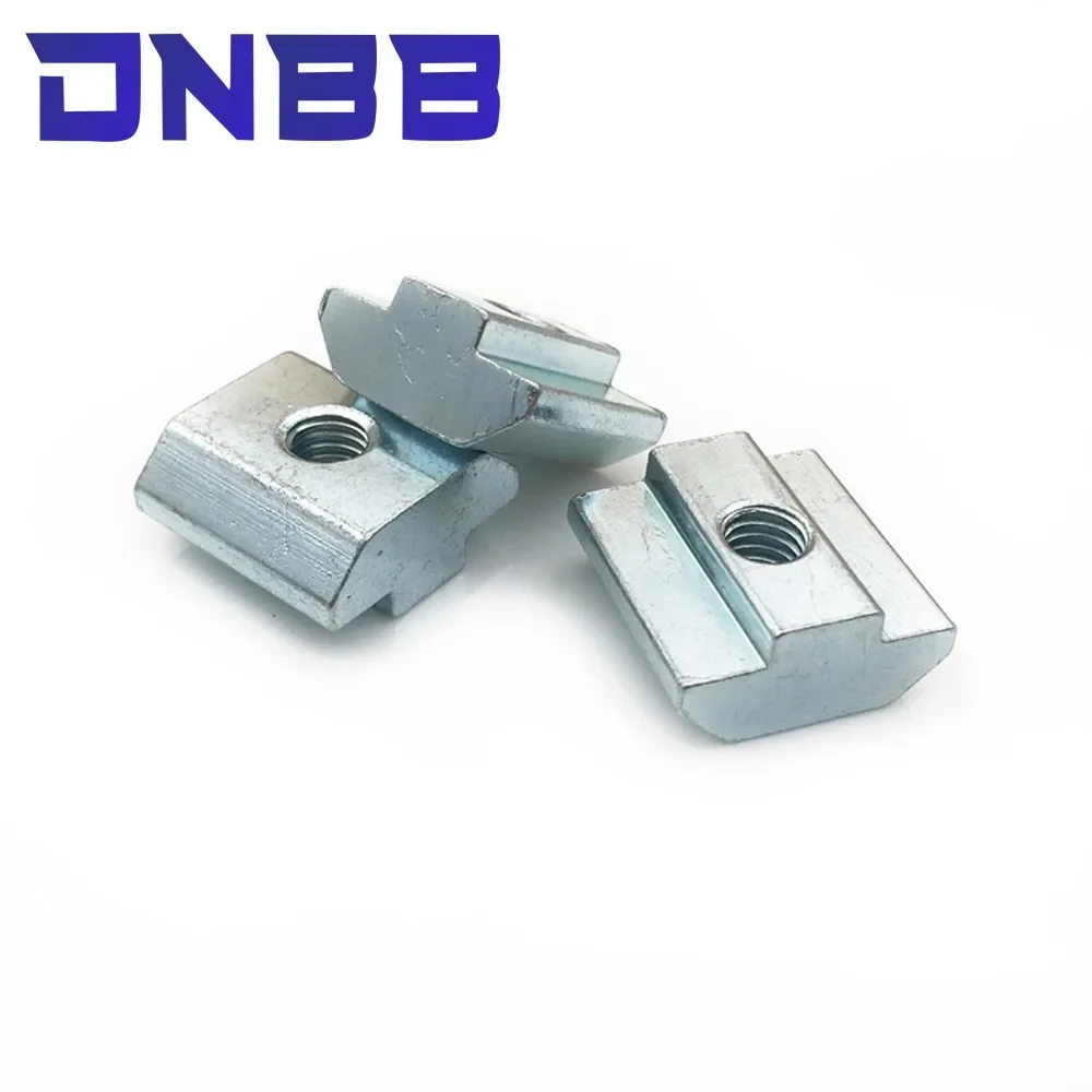 20pcs 50pcs T Sliding Hammer Nut Block Square Nuts M5 Nut 2020 Aluminum Profile Slot Zinc Coated Plate Aluminum Accessories EU