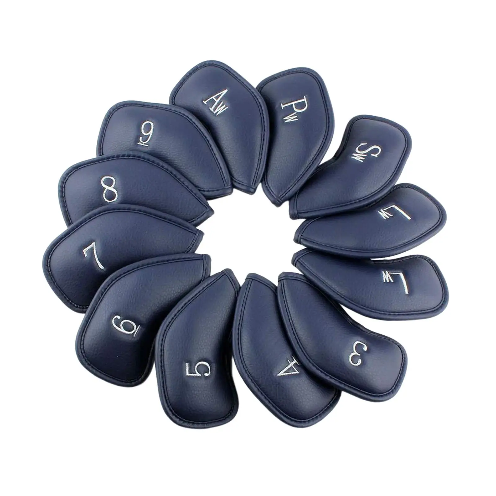 12x Golf Iron Headcover Golf Club Head Cover with Number Tag Anti Scratch Golf Accessories