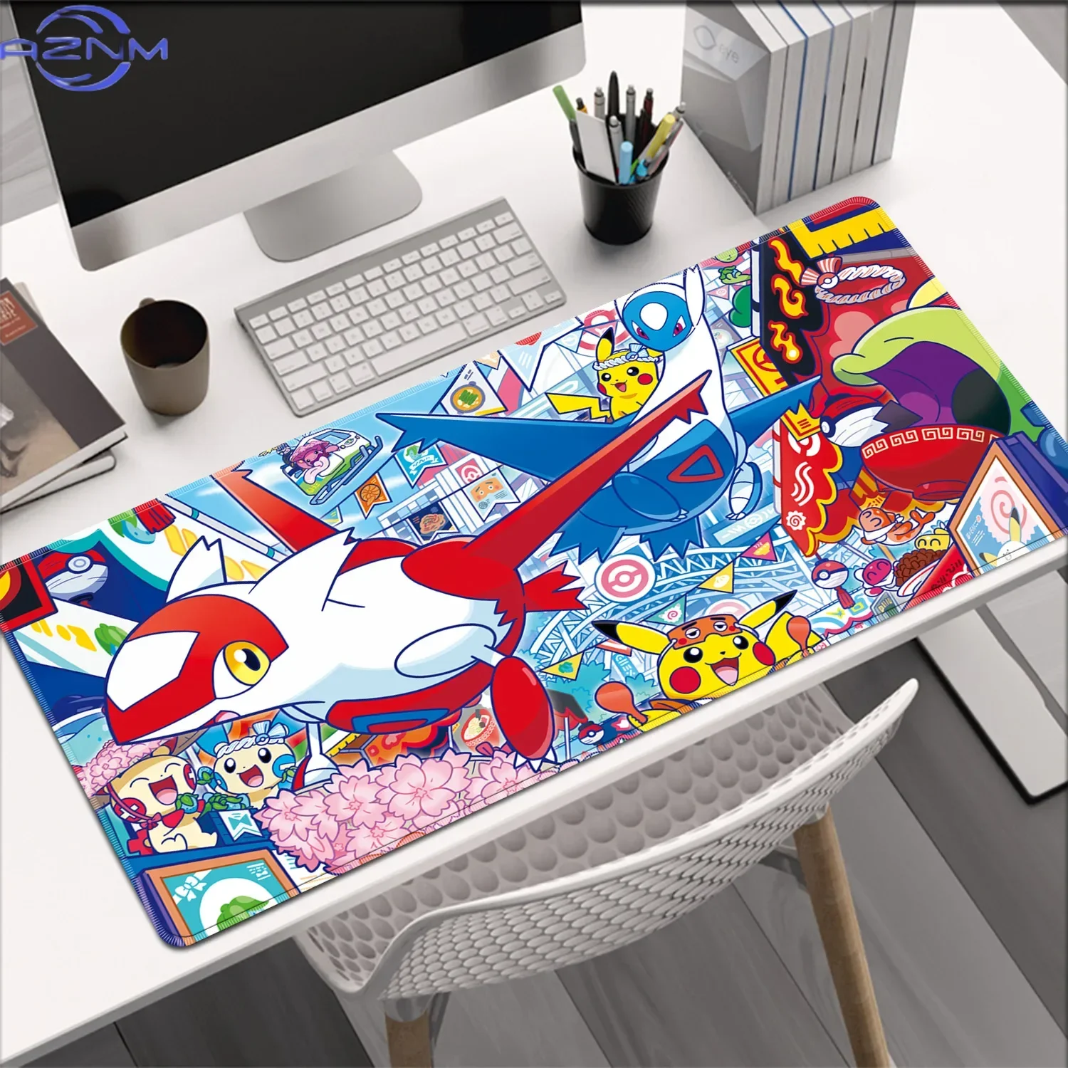 Kawaii P-Pokemon Gamer Mousepad Latios  Office Desk Pads Large Game Mouse Pad Gaming Play Mat for Computer Gift XXL