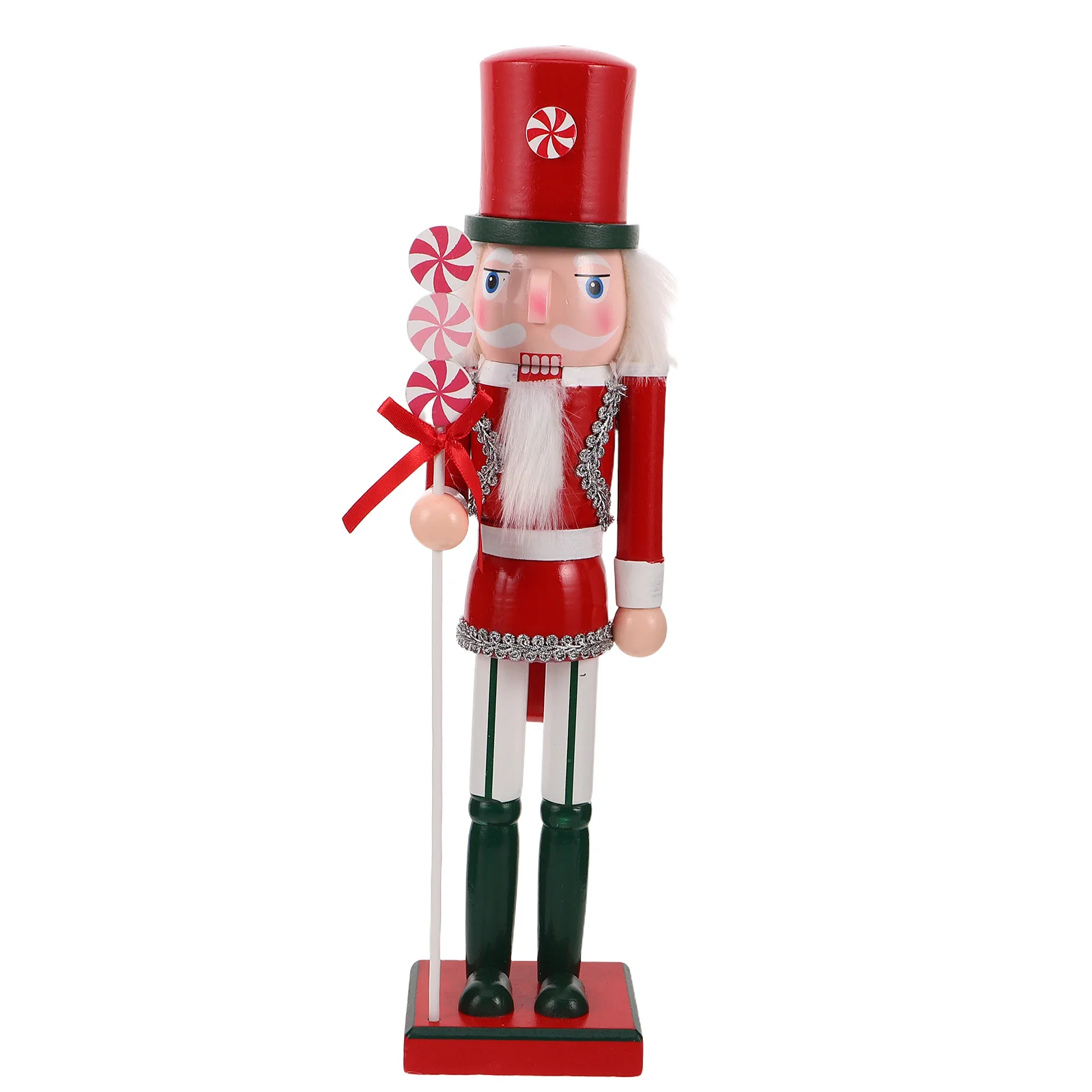 

Classic Nutcracker Decor Large Christmas Holiday Wooden Nutcracker Statue Ornament Home Festive Holiday Decoration