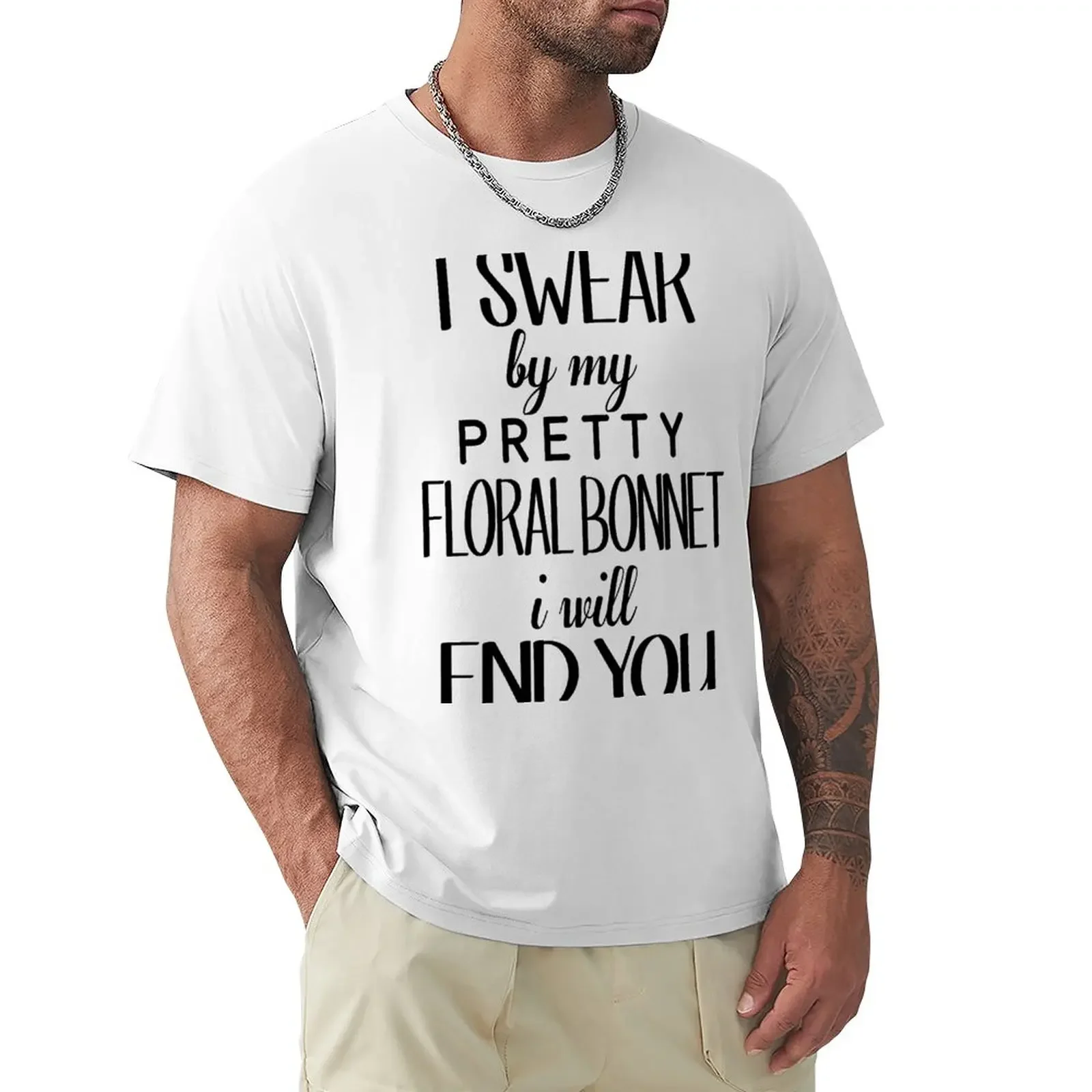 

floral bonnet T-Shirt cute tops tees oversized men t shirts
