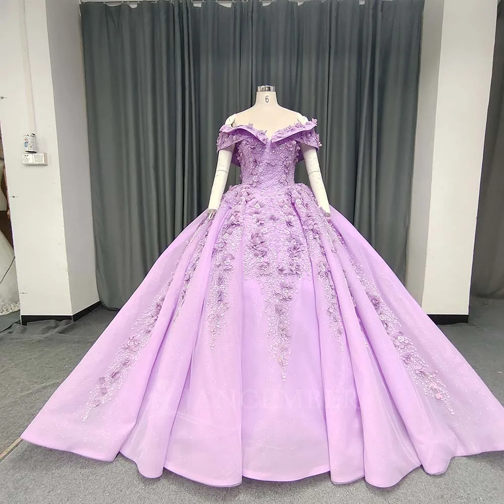 

Индивидуальный пошив платья для квинсеаньеры, бальное платье с кружевными аппликациями, бисером, рюшами и короткими рукавами, наряд для Sweet 16, платье для 15-летия, модель LSANY252