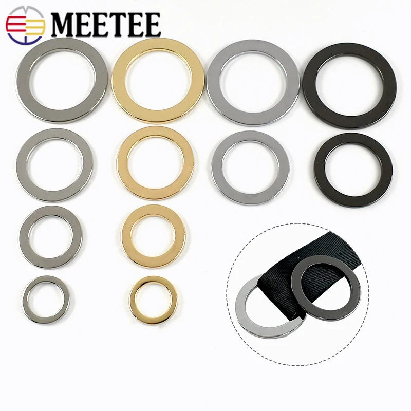 

5/10Pcs 15-31mm Metal O Ring Buckle Bag Strap Webbing Flat Loop Handbag Chain Belt Clasp Connector Hook DIY Hardware Accessories