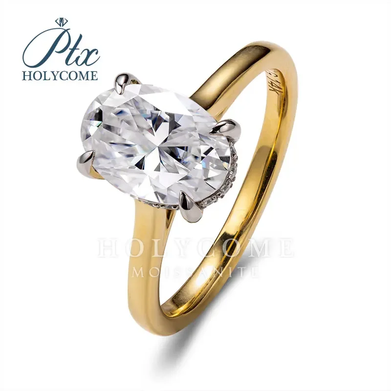 PTX Hot Sale Jewelry 14K Crushed Ice Pear Ring VVS1 Reddit Hot Rings for Women Engagement Rings for Women Wholesale Price