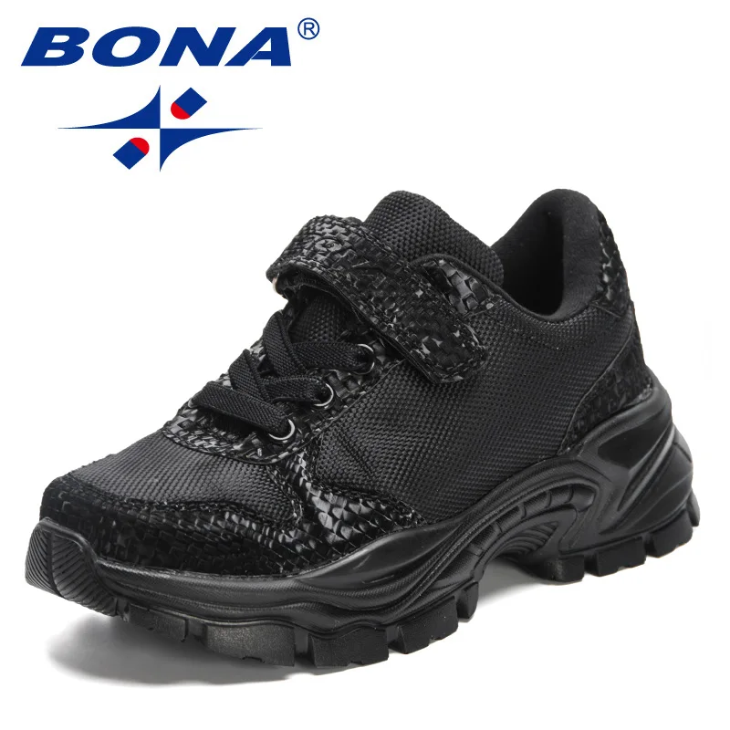 BONA 2023 New Designers Sport Shoes Kids Trendy Sneakers Boys Leisure Trainers Kid Winter Brand Walking Jogging Shoes Children