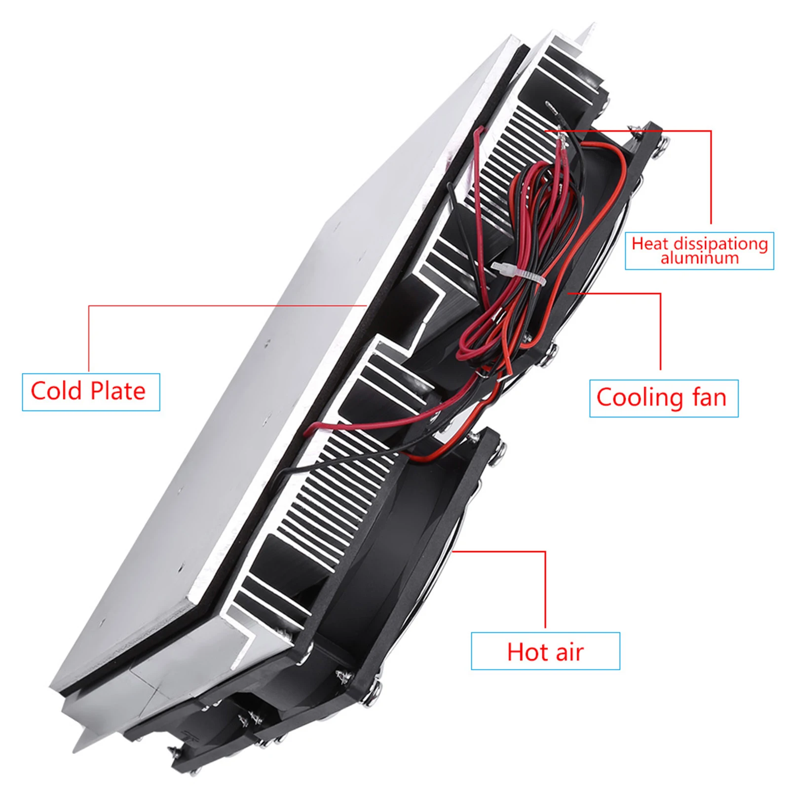 240W Semiconductor Refrigeration Thermoelectric Peltier Cold Plate Cooler with Fan